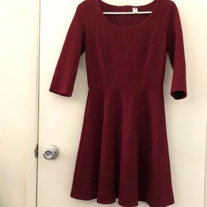 3/4 Sleeve Waffle Dress